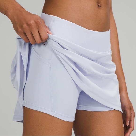 Lululemon Pace Rival Mid-Rise Skirt *Long Pastel Blue Size 4 - Picture 9 of 10